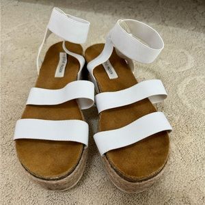Steve Madden white espadrille sandals